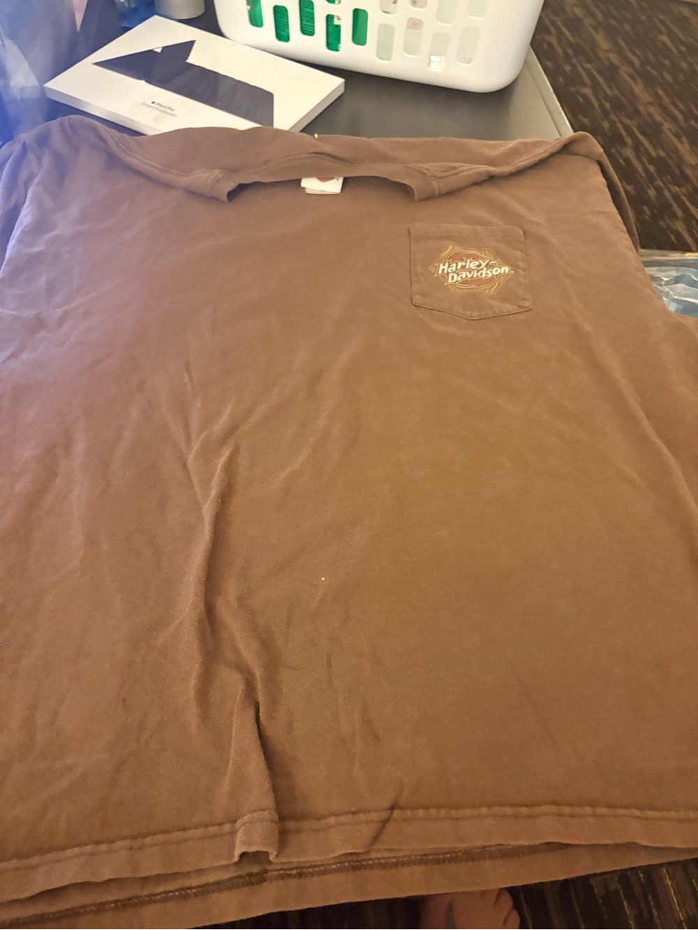 Harley-Davidson Brown Short Sleeve Pocket Tee